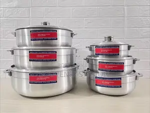 6 Pcs Polished Aluminum Pot Set
