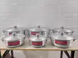6 Pcs Polished Aluminum Pot Set - 3
