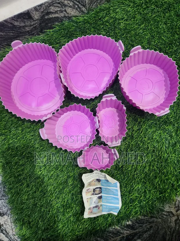 6 Pcs Silicone Airfryer Liner - Purple - 1