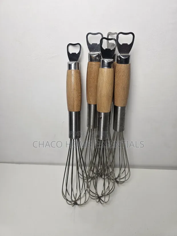 2-in-1 Stainless Steel Egg Whisk with Bottle Opener - 1