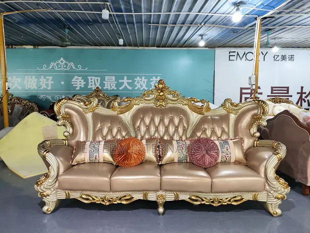Royal Imperial Luxury Sofa - Zinariya & Ivory - 1