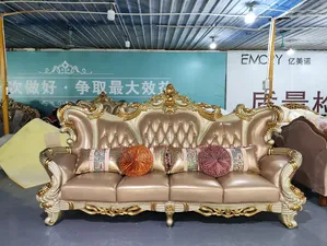 Royal Imperial Luxury Sofa - Zinariya & Ivory