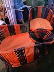 Luxury Rattan Chair and Table Set (1+2) - 1