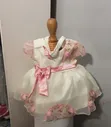 Angel Baby Girl Party Gown with Hair Band (0-3 Months) - 2