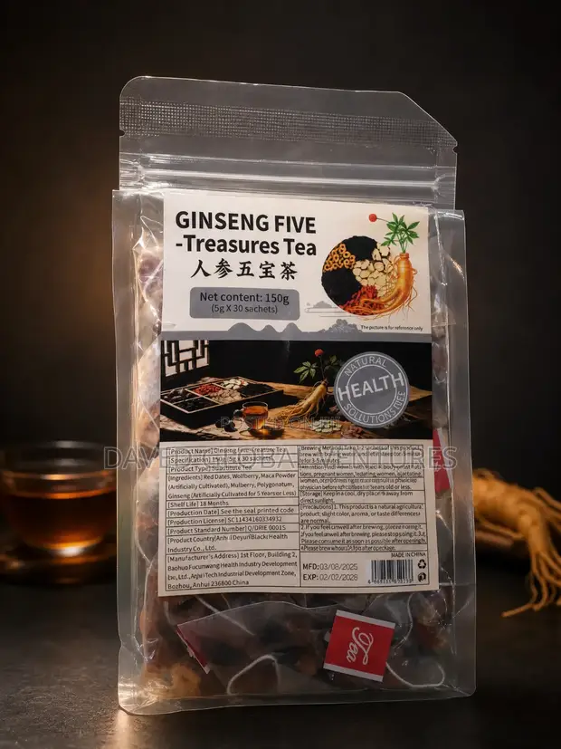 Ginseng Five Treasure Tea - Tallafin Garkuwar Jiki - 1