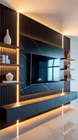 Modern TV Stand - Durable HGF Material - 1