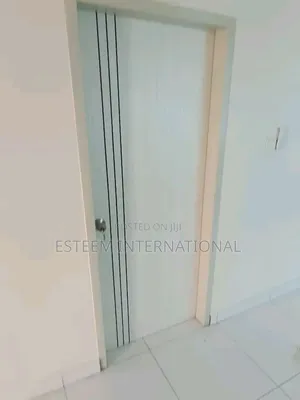 HDF Standard Room Door with Stainless Steel Inlays