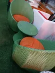 Kujerun Dawa da Teburin Rattan Mai Launi Kori (2 Kujeru + 1 Tebur) - 2