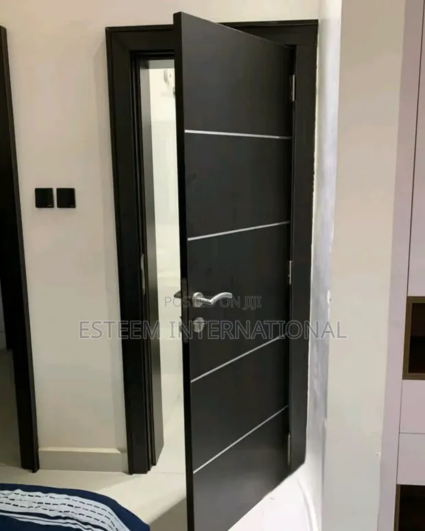 HDF Luxury Door na Daki da Bakin Karfe - 1