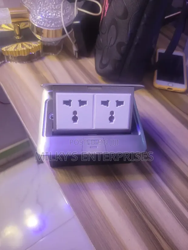 MK Electric Pop Up Floor Box with 2 Multi Sockets - 1