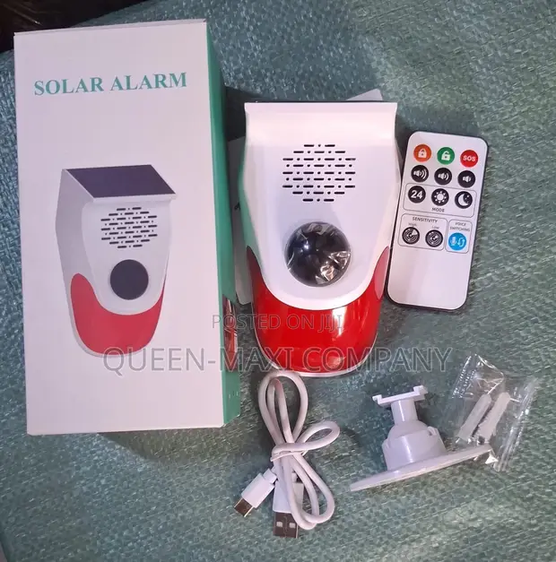 Solar Alarm with Motion Sensor and Flashlight - 1