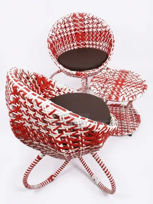 Executive Rattan Patio Chair da Table Set (2+1)