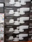 6 Piece Teacup and Saucer Set - White Ceramic - 2