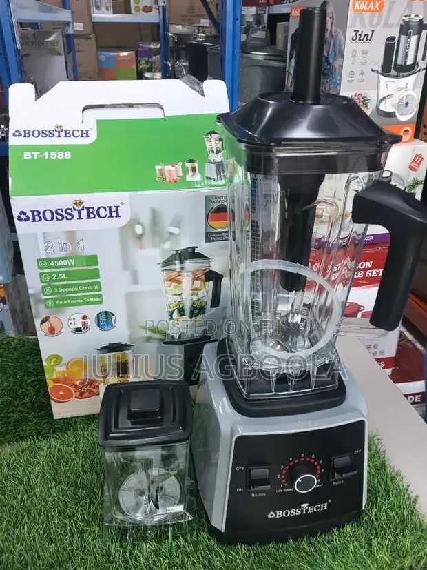 Bosstech 2.5L 2-in-1 Blender - Alamar Jamus, Garanti na Shekara 2 - 1