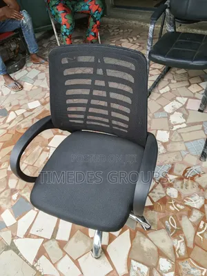 Brand New Swivel Office Chair - Black Leather