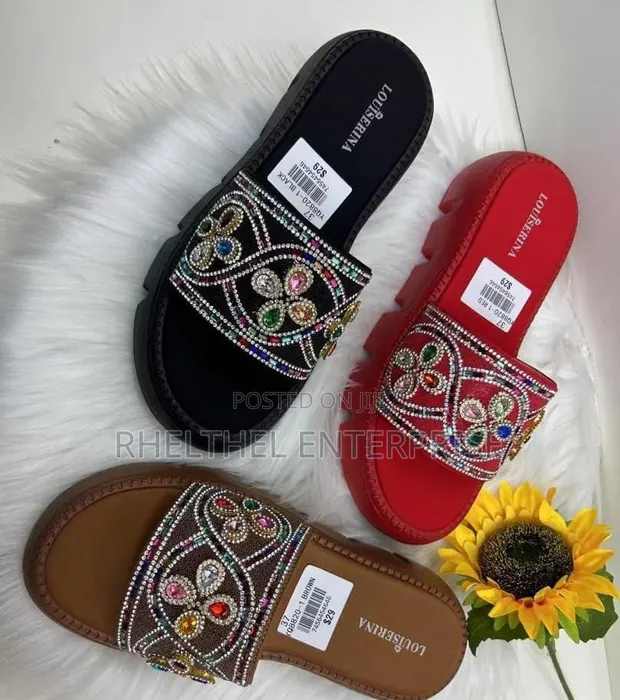 Jora Shoes Flip-Flops masu saukin sawa - Multicolor - 1
