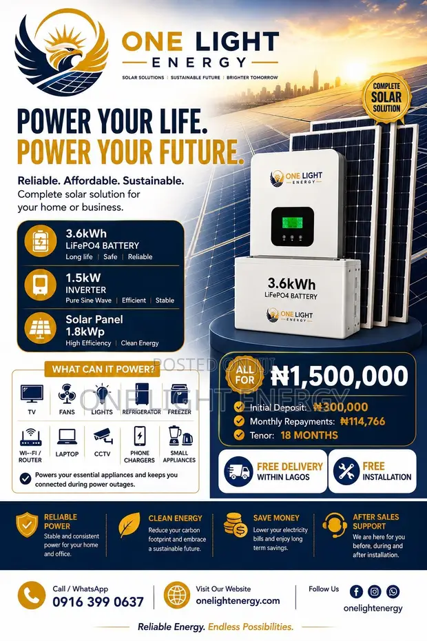 1.5KW 3.6KWH Hybrid Solar System da Baturi - 1