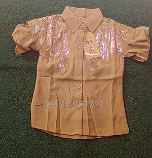 Mata 'Yan Mata Yellow Chiffon Tops (Shekaru 3-5)