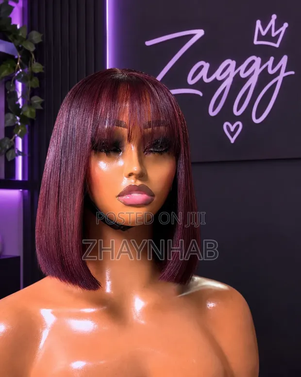 Fringe Bob Wig - Human Hair Blend - 1