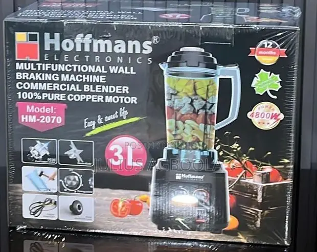 Hoffmans 3.0L Blender Mai Amfani Kasuwanci - 1