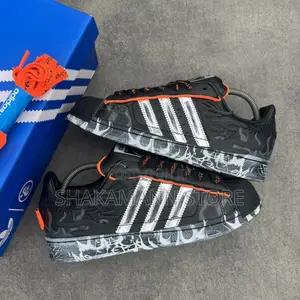Original Adidas Superstar Hellstar Black Flame Sneakers