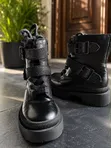 Art Class Girls' Black Combat Ankle Boots - 1