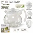 450ml Transparent Glass Teapot with Strainer Lid - 1