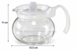 450ml Transparent Glass Teapot with Strainer Lid