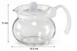450ml Transparent Glass Teapot with Strainer Lid - 2