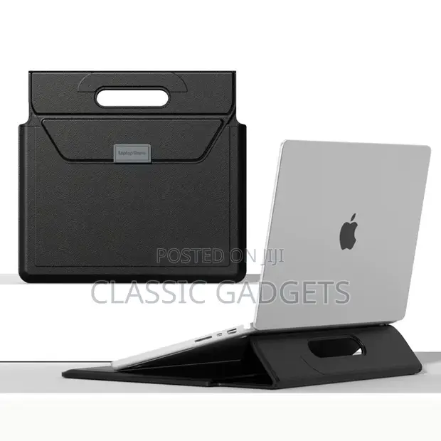 PU Fatar Laptop Sleeve tare da Tsayawa (13/14 Inch) - 1