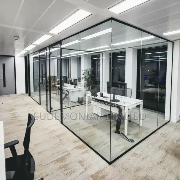 Glass Partition Fitting for Reception Areas - 1