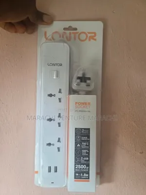 Lontor 3-Way Surge Protector with 2 USB Ports