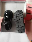Takalman Makarantar Yara Mata Baƙi - Zuciya Buckle Chunky Sole - 3