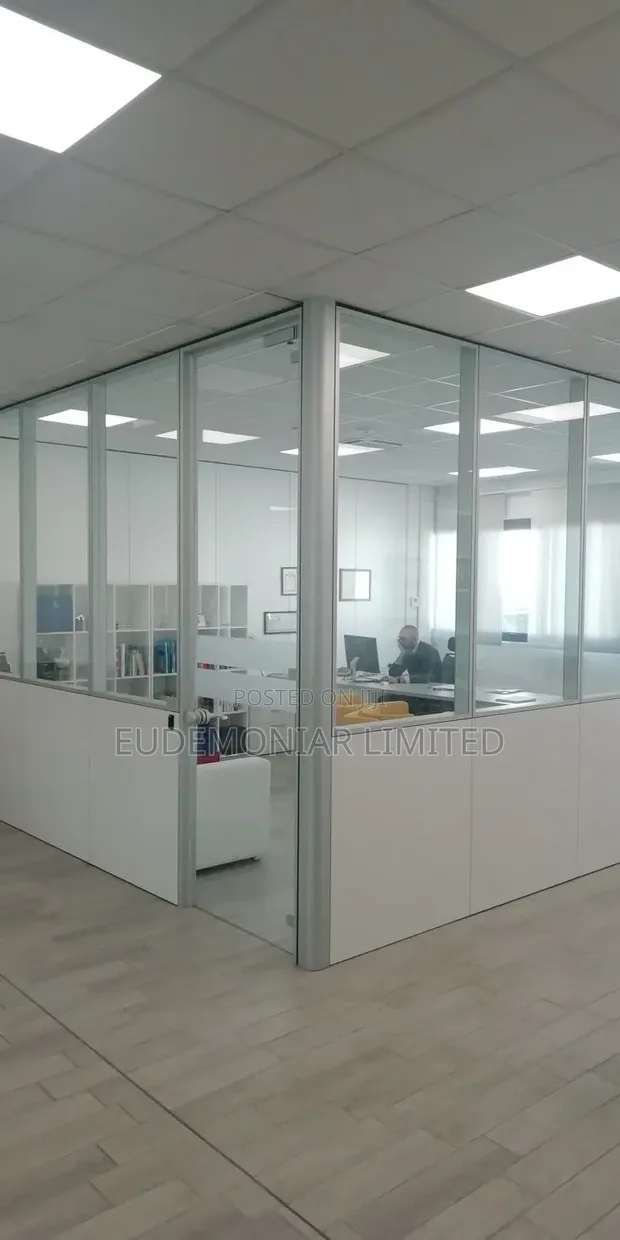 Glass Office Cubicle Partition Fitting Service - 1