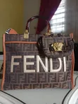 Fendi Vintage Large Tote Bag with Mini Purse - Brown - 1