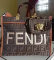 Fendi Vintage Large Tote Bag with Mini Purse - Brown - 2