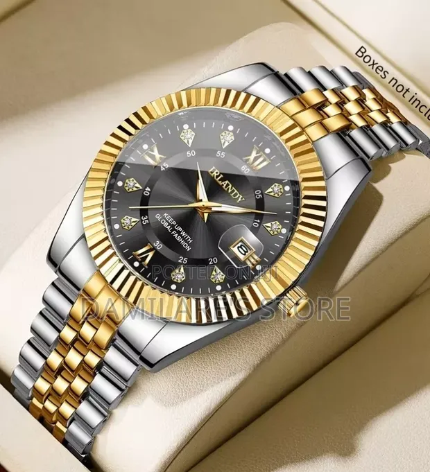 Affordable Silver Gold Chain Watch - 1