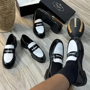 Prada Black Leather Loafers - Men's Size 40.5-46