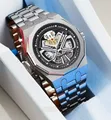 Unique Men's Silver Chain Quartz Watch - 2