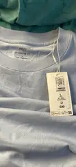M&S Plain Oversized Fit T-Shirt - Baby Blue - 2