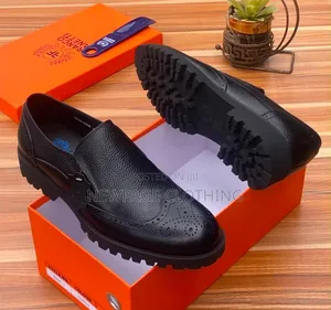 Classy Men's Big Sole Leather Shoes - Turkish Italian Style