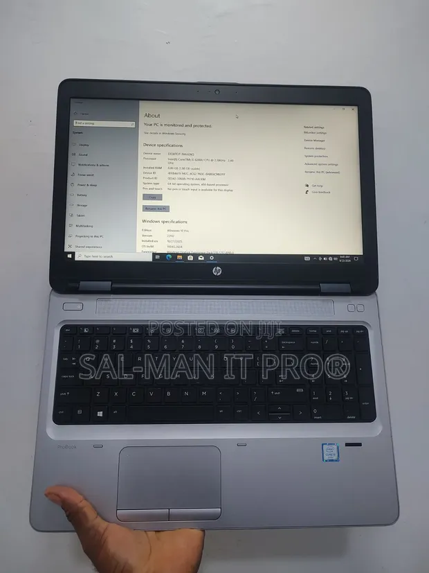 HP ProBook 650 G2 Laptop - Core i5, 8GB RAM, 256GB SSD - 1