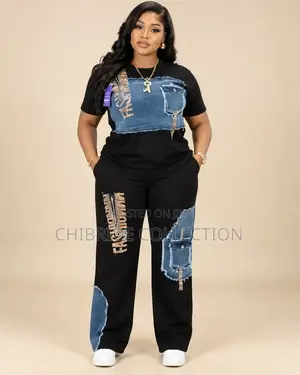 Mata 2-Piece Black Denim Set