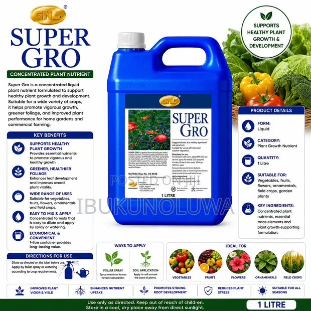 Super Gro Concentrated Plant Nutrient - 1 Litre - 1