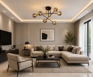 Modern Glass 6/8-Light Chandelier Pendant Light