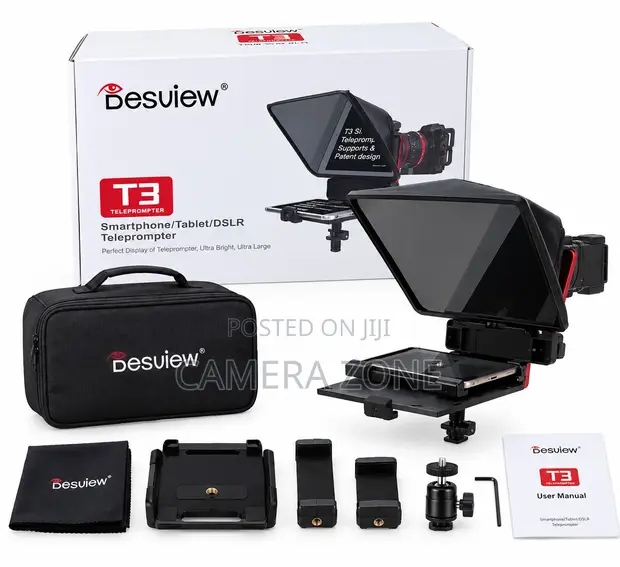 Desview T3 7-Inch Teleprompter na Wayar Hannu, Kwamfutar Hannu & DSLR - 1