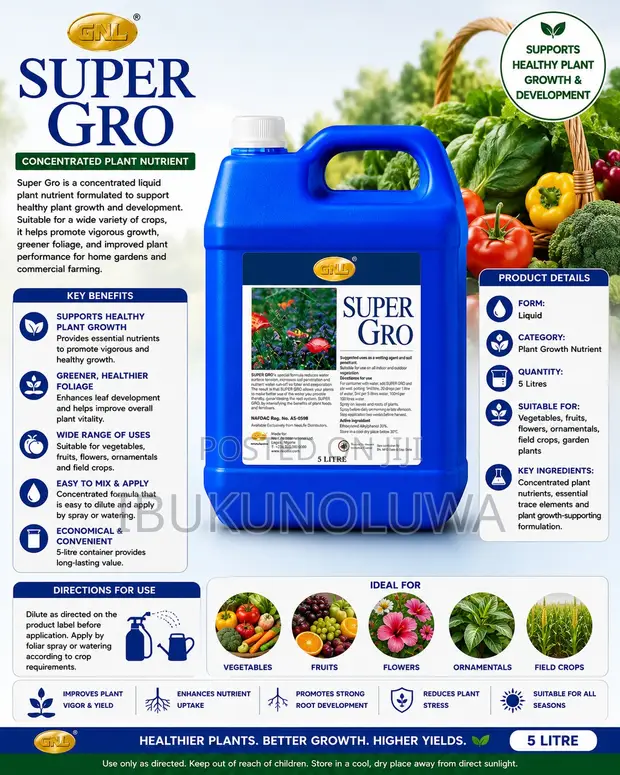 Super Gro Plant Nutrient - 5 Litre - 1