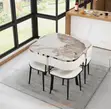 KYC Luxury 4-Seater Marble Dining Set - 1