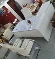 Boss Office Products Executive Table Set with Glass & Leather - 2
