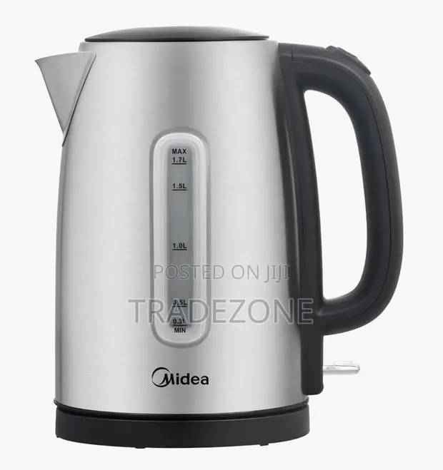 Midea 1.7L Stainless Steel Kettle with Water Window MK-17S40A2 - 1